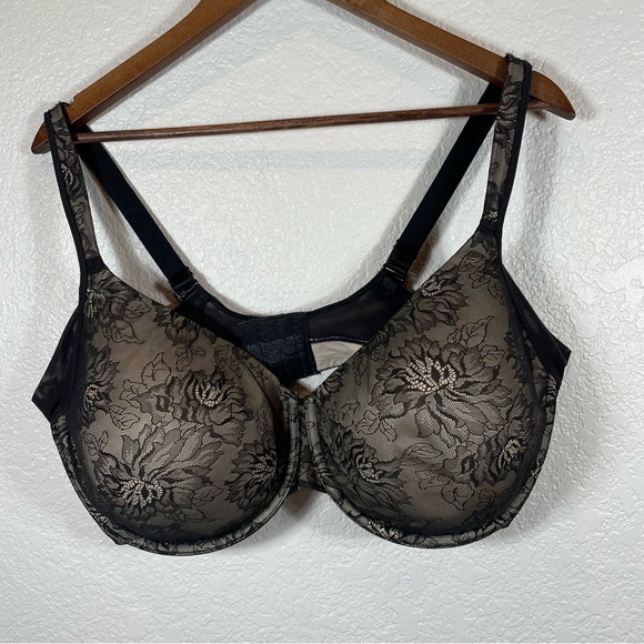 Bali Black Smoothing Bra Lightly Lined Back Smoothing W/ Underwire-42DDD - Picture 1 of 7